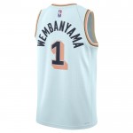 Maillot NBA San Antonio Spurs Victor Wembanyama Nike 2024-25 City Edition Bleu Swingman - Homme